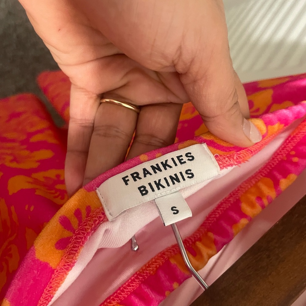 Frankie's Bikinis Pink and Yellow Strapless Dress - Picture 5 of 5